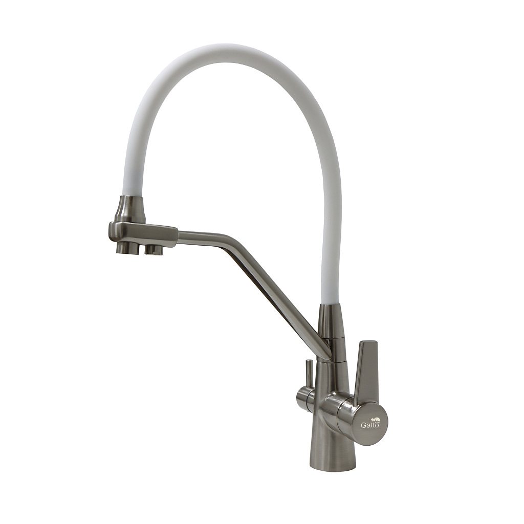 СМ-М Gatto 1903-2 Wire под фильтр с гибким изливом белый