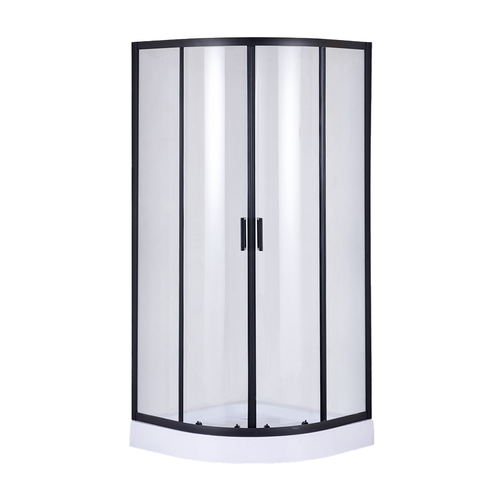 Душевое ограждение с поддоном  GEKKO SW-815B black 90*90*200