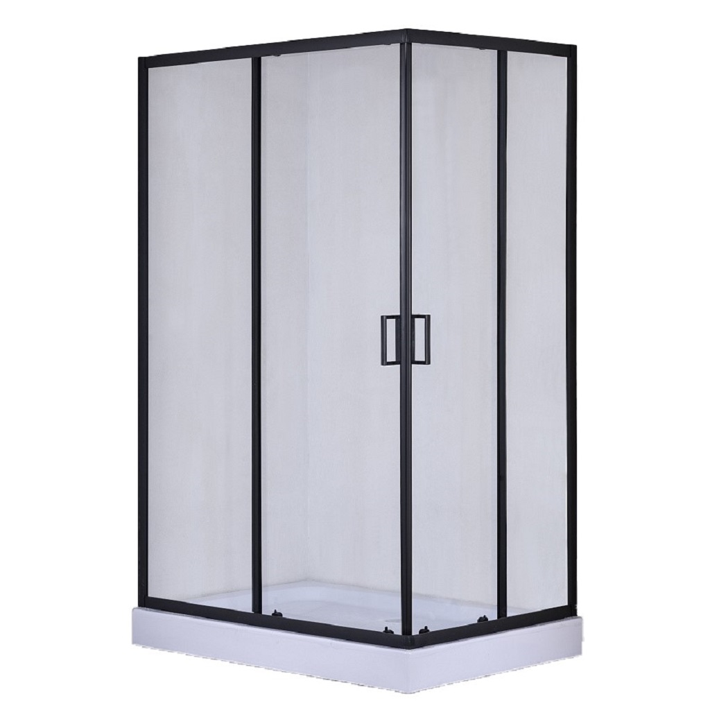 Душевое ограждение с поддоном GEKKO SW-8128B black 120*80*200