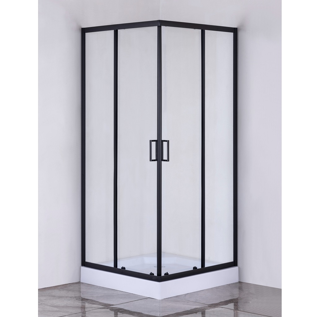 Душевое ограждение с поддоном GEKKO SW-824B black 90*90*200