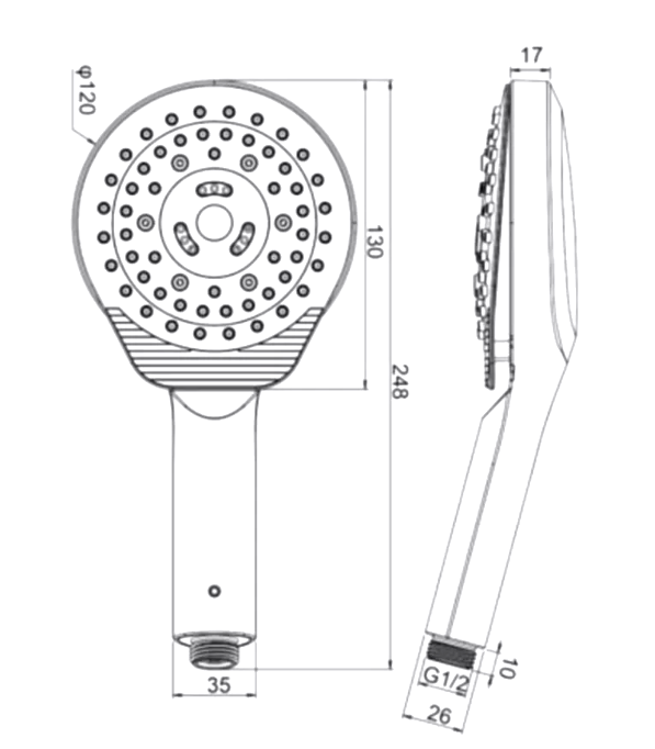 Лейка душевая HS087-6F01 GEKKO