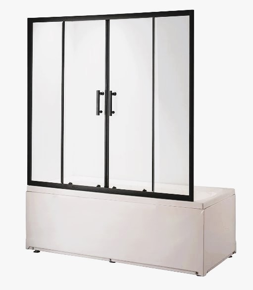 Ограждение на ванну GEKKO SW-PF150 150*140 black