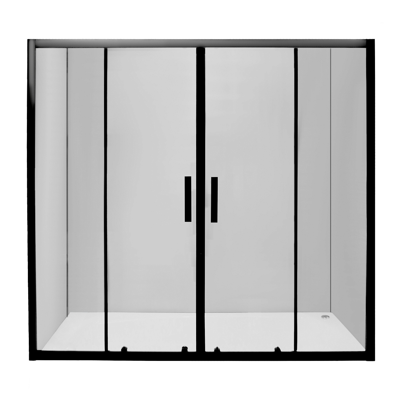 Ограждение на ванну GEKKO SW-PF150 150*140 black