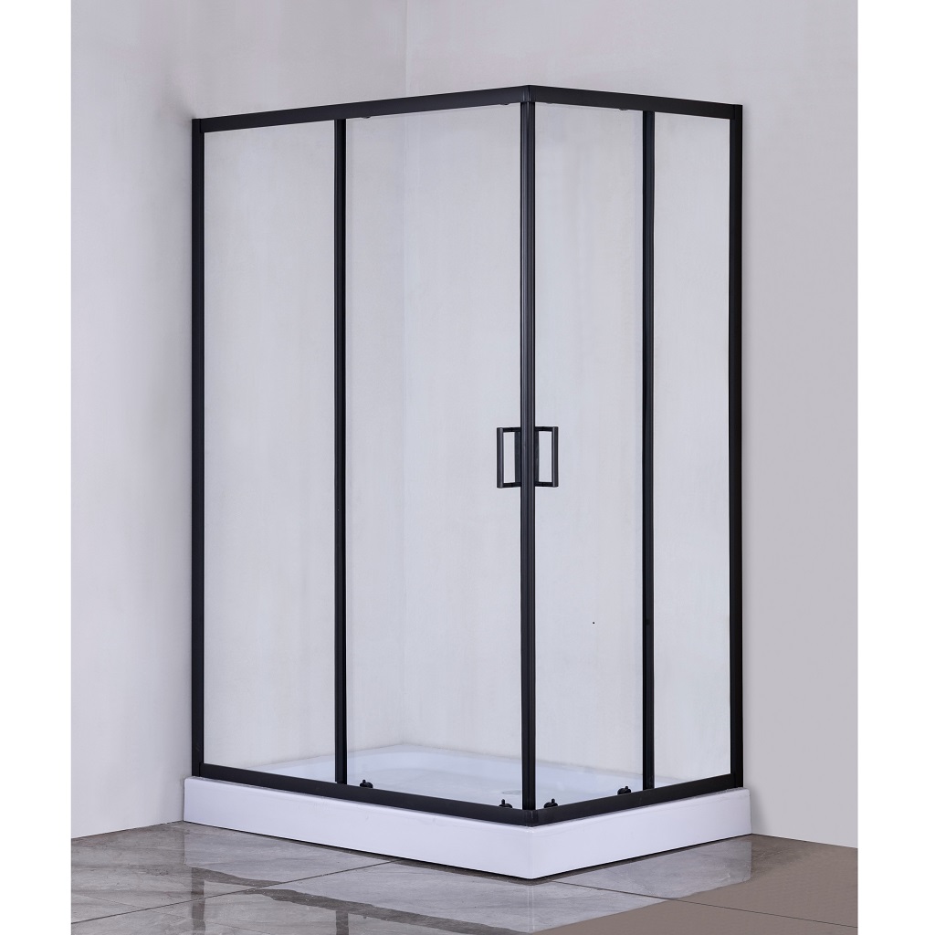 Душевое ограждение с поддоном GEKKO SW-8128B black 120*80*200
